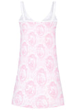 Nightdress / Slipdress pink Toile girly ruffle edges (