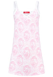 Nightdress / Slipdress pink Toile girly ruffle edges